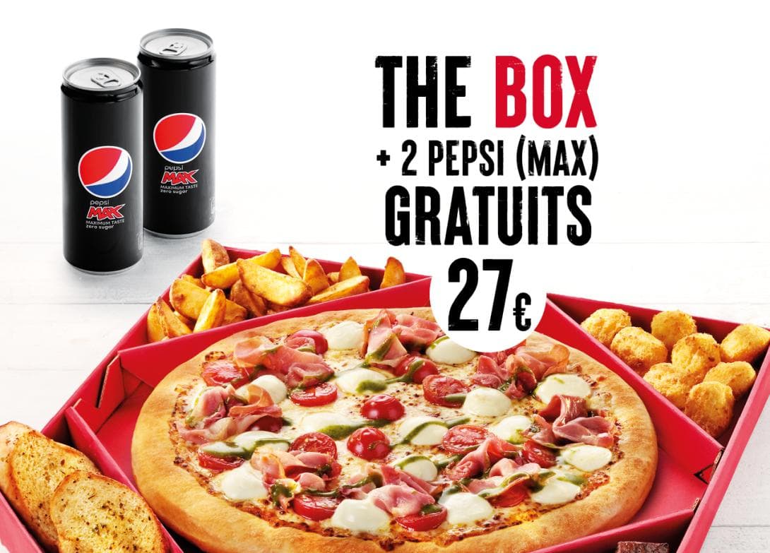 The BOX + 2 Pepsi (Max) gratuits